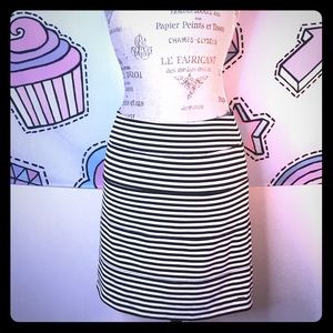Black & White striped PINK mini skirt